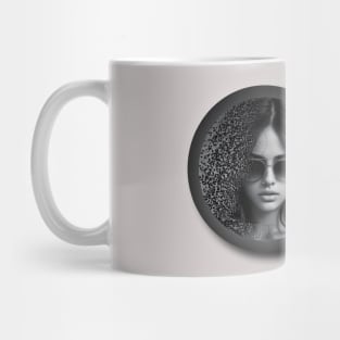 Lost on U Sad girl Black and Grey Mug